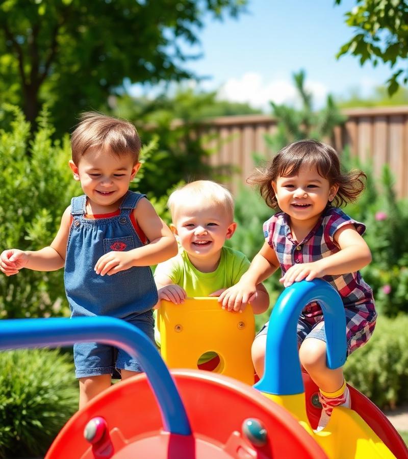 Children playing outdoors on the playground